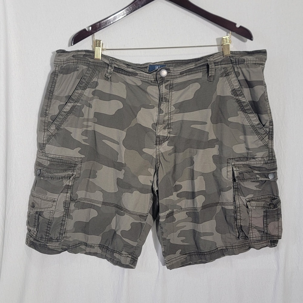 Y2k George Camouflage Cargo Shorts Men 42 Camo Utility Cargo Pockets